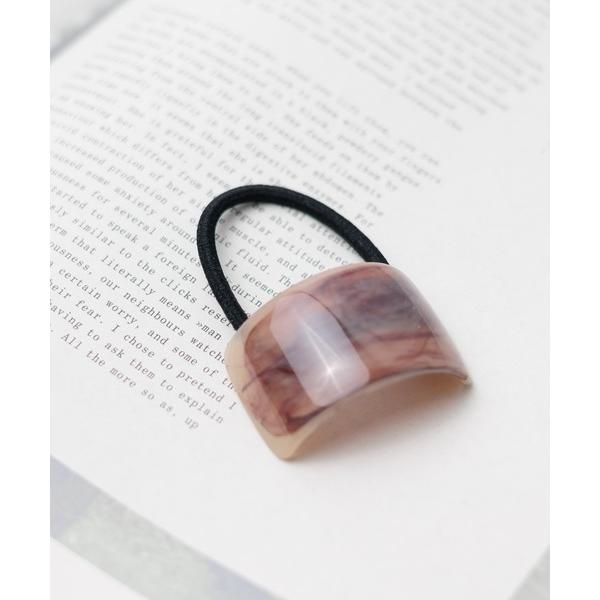 ヘアゴム マーブルプレートヘアゴム