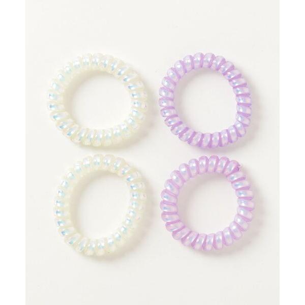 ヘアゴム カラフルスパイラルヘアゴム　4個セット