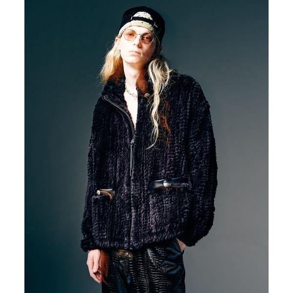 ブルゾン アウター Rabbit Fur Jacket / ラビットファージャケット メンズ レディ...