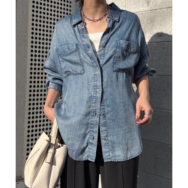 ブラウス シャツ 「待望のサイズ展開！シリーズ累計販売枚数1万枚突破！」テンセルデニムシャツ レディ...