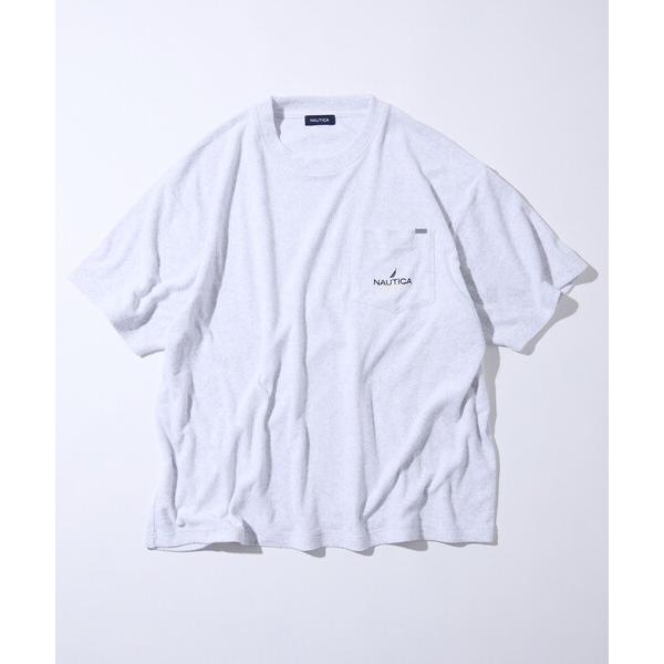 tシャツ NAUTICA/ノーティカ ビックシルエット パイル ポケットTシャツ ボーダー柄 メンズ