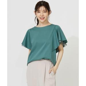tシャツ 着映えフリルスリーブ カットソー レディースの商品画像
