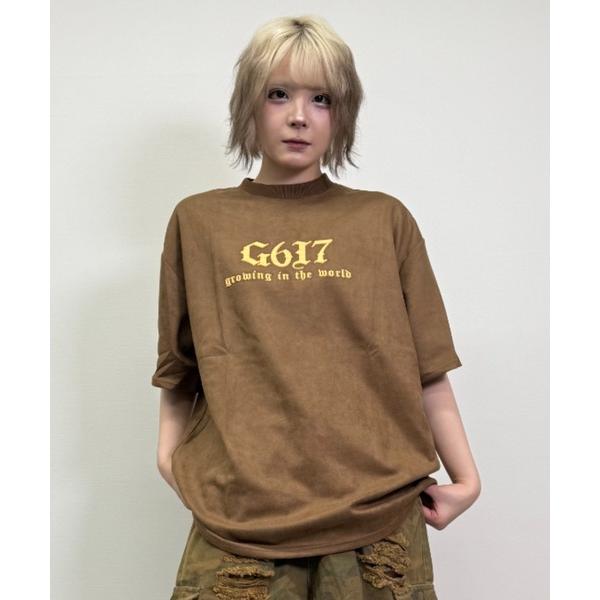 tシャツ 「2サイズ展開　/　UNISEX　」G6I7ロゴ　スエードTee メンズ レディース