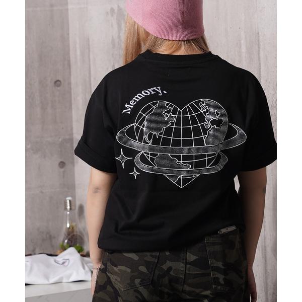 tシャツ 「MEMORY」ラインストーン アースハート S/S Tシャツ / Rhinestone ...