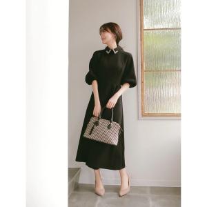 「HALUHIROINE」 半袖ワンピース FREE ブラック レディース