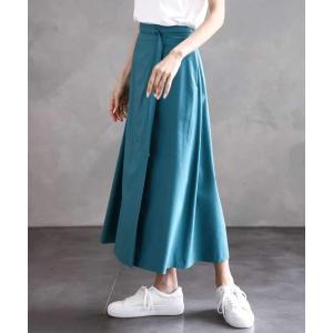 スカート ベルト付きAラインスカート