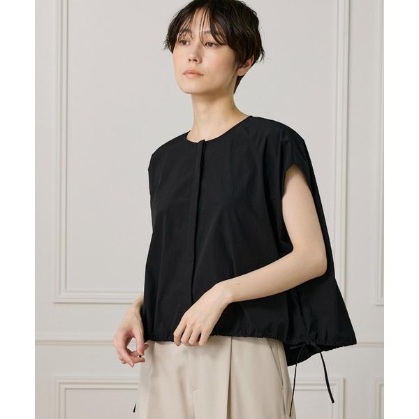 ブラウス シャツ 半袖 「UVカット」「接触冷感」コットンライクブラウジングブラウス「セットアップ対...