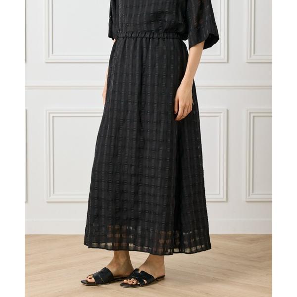 スカート シアーチェックジャガート バイアススカート「セットアップ対応」