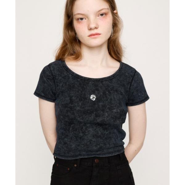 tシャツ AGING LOGO CUT TOPS エージング ロゴ カット トップス 半袖 夏服 レ...