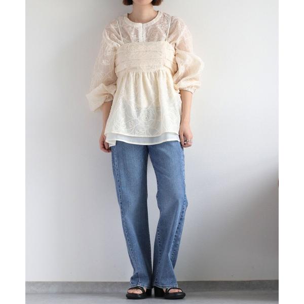 キャミソール 「セットアップ対応」フラワーシアービスチェ