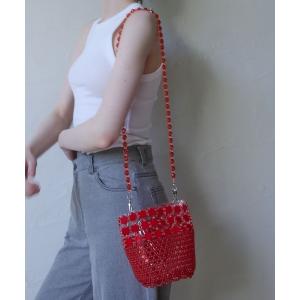 ショルダーバッグ バッグ 「Casselini」ビーズバスケットバッグ レディース