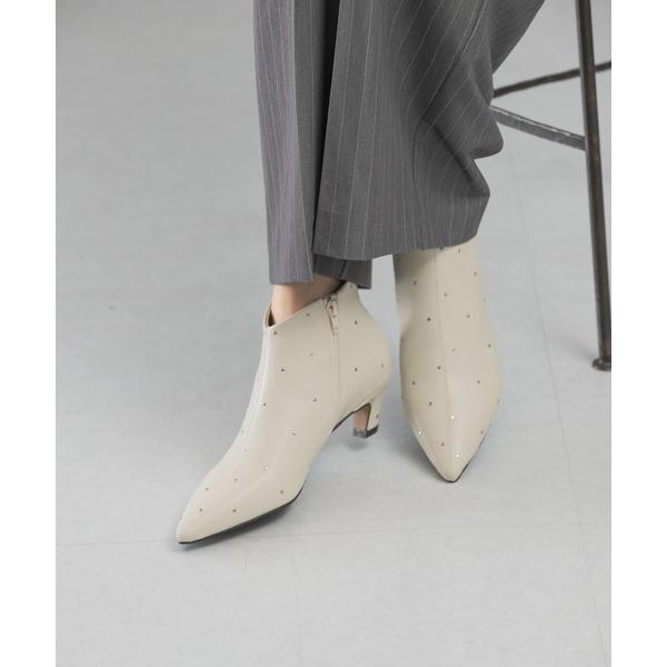 ブーツ LE VERNIS　Stud pointed boots レディース