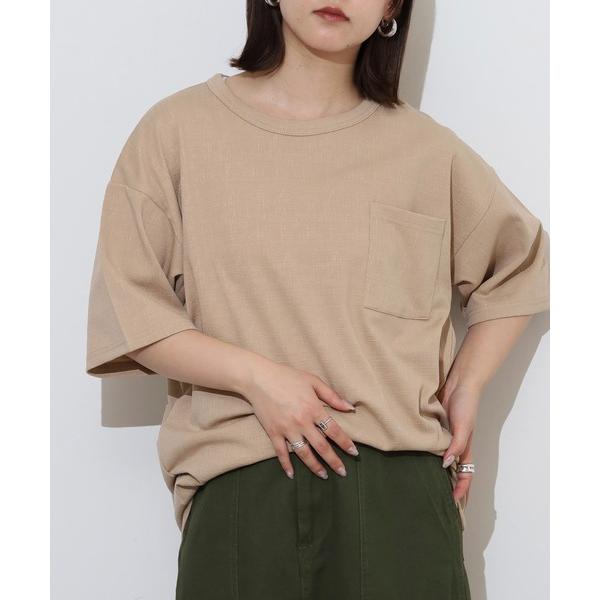 tシャツ 楊柳ジャガード 無地 半袖 Tシャツ メンズ レディース