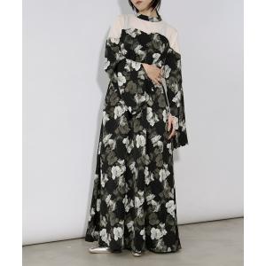 パーティードレス ドレス Assorted sheer docking フラワーワンピース