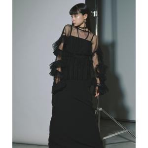 ドレス Elegant volume sleeves　セットキャミドレス