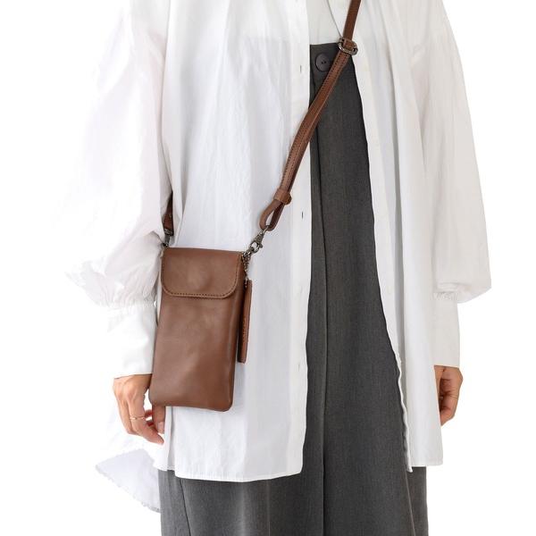 ショルダーバッグ バッグ 牛革 オイルドレザー・スマホケース レディース