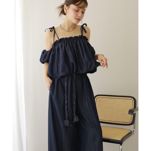 ブラウス シャツ ribbon strap puff sleeve blouse/リボンストラップパ...