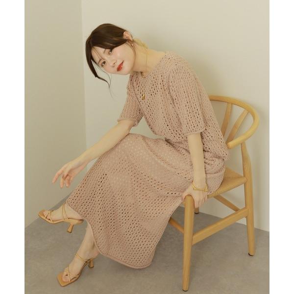 セットアップ mesh knit setup /メッシュ サマー ニット セットアップ レディース