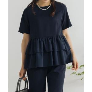 ブラウス シャツ 半袖 「SONO/ソーノ」「SONO NAVY/ソーノネイビー」ユーティリティティアードプルオーバー レディース
