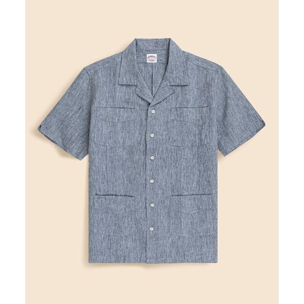 シャツ リネン　キューバシャツ メンズ