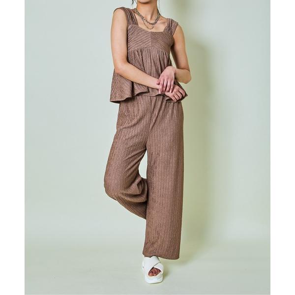 パンツドレス 「ワッシャー×楽ちん映え」キャミ＆パンツセットアップ