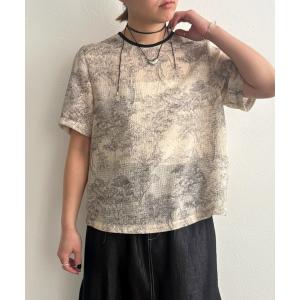 SNIDEL - スナイデル 24SS ランダムシャーリングトップス ブラウス 半袖 SNIDEL（スナイデル） ランダムシャーリングトップス 24春夏