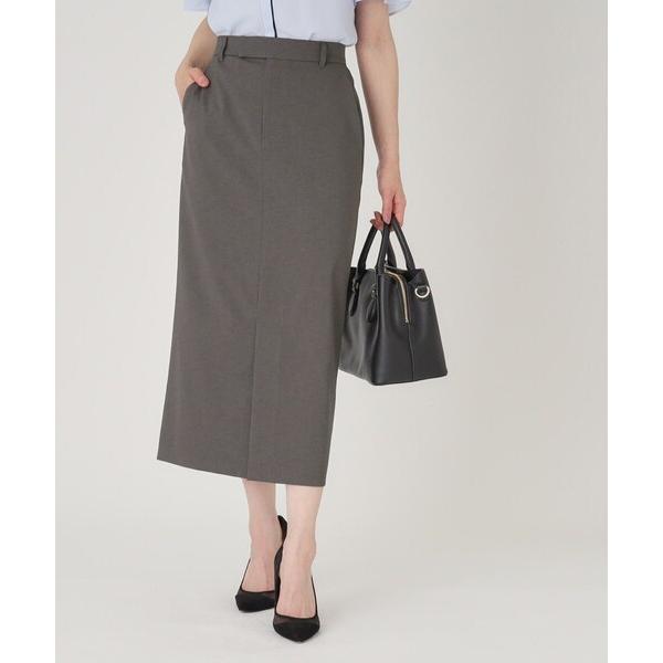 スカート 「洗える／日本製／ロング丈」ストレートシルエットのスカート