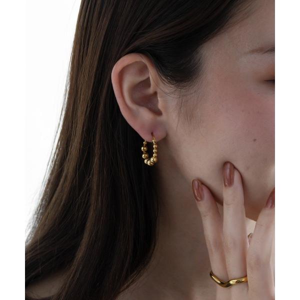 ピアス 金属アレルギー対応 ミニボールフープピアス レディース