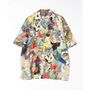 シャツ 「カヤ」着る、NIPPON ART 浮世色メンズ開襟シャツ メンズ レディース