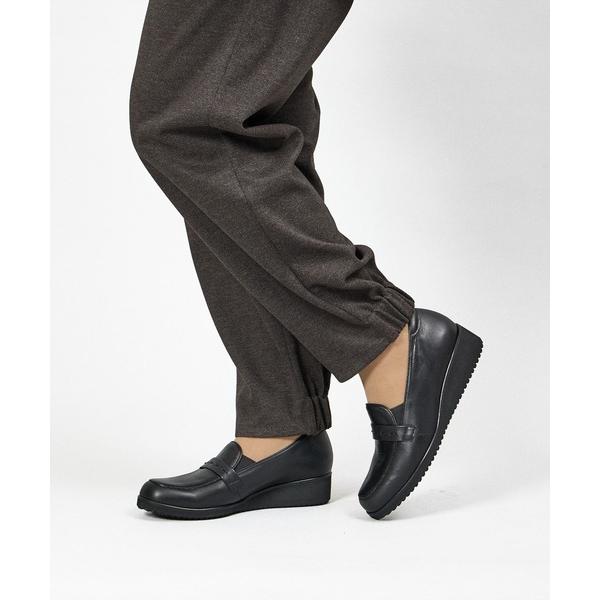 スリッポン 「3E」ステッチベルトモチーフスリッポン レディース