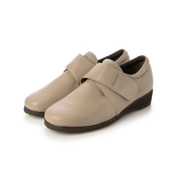 シューズ 「4E」「レイン対応」ベルクロシューズ レディース