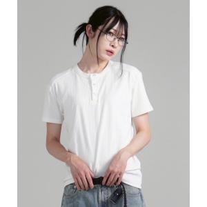 ヘンリーネック tシャツ 「Chikashitsu +」henley neck half sleeve tee / 「チカシツプラス」ヘンリーネック半袖Tシャツ「着用動画あり」
