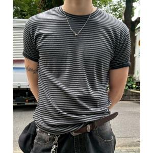 tシャツ 「Chikashitsu +」tight fit border t-shirt / 「チカシツプラス」タイトフィットボーダー半袖Tシャツ