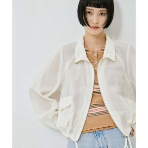 ブルゾン アウター 「STUDIOUS/ステュディオス」SHEER ZIP BLOUSON/シアージップブルゾン/春アウター レディース