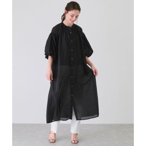 BACCA（バッカ） ワンピース 半袖 コットンピケ ジップアップ