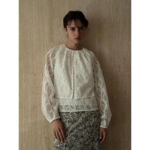 ブルゾン アウター ウェーブケミカルレースノーカラーブルゾン（セットアップ可）「2025summer catalog item」 レディース