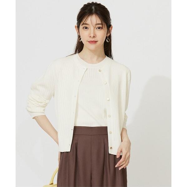 ニット セーター レーシーディテール カーディガン レディース