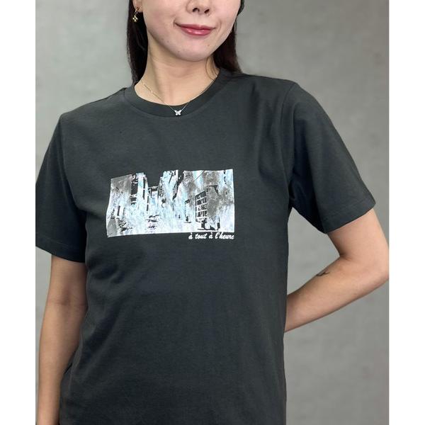 tシャツ 天竺箔プリントTシャツ レディース
