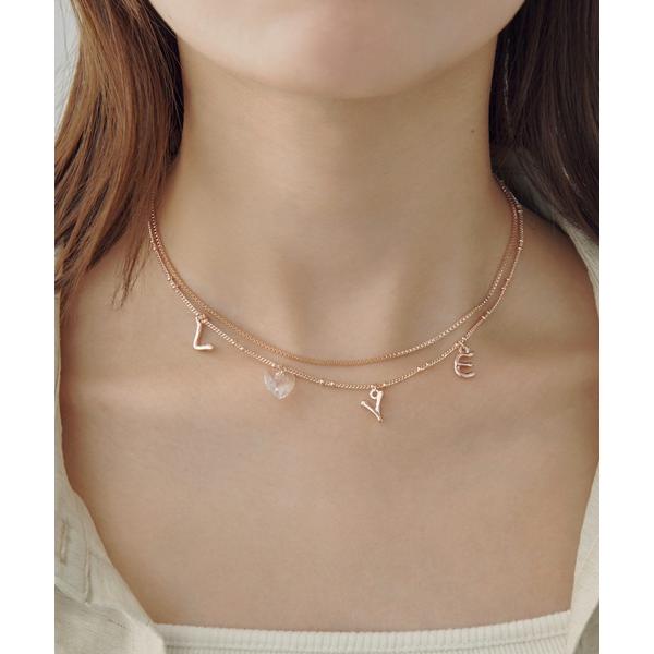ネックレス ラブ チャーム ネックレス レディース