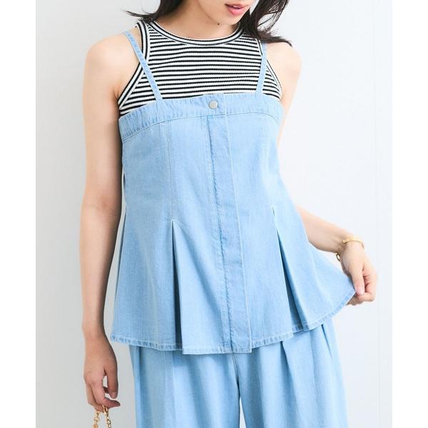 キャミソール ライトオンスデニムビスチェ