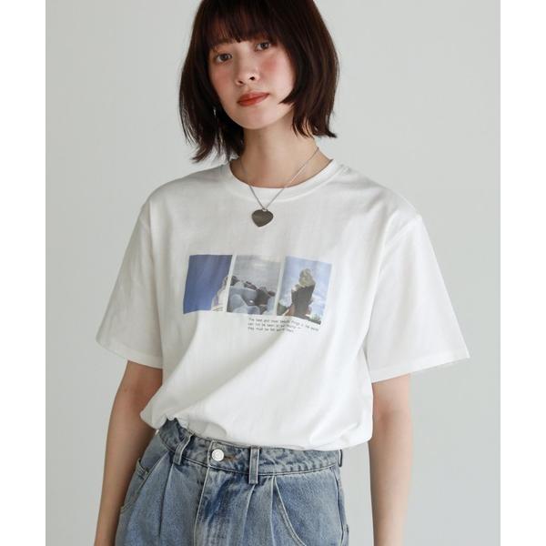 tシャツ Ice cream photoプリント コットン100％Ｔシャツ レディース メンズ