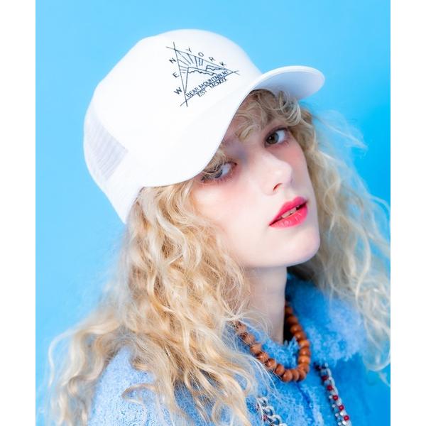 キャップ 帽子 an meets zakka NEWYORKトライアングル刺繍メッシュキャップ レデ...