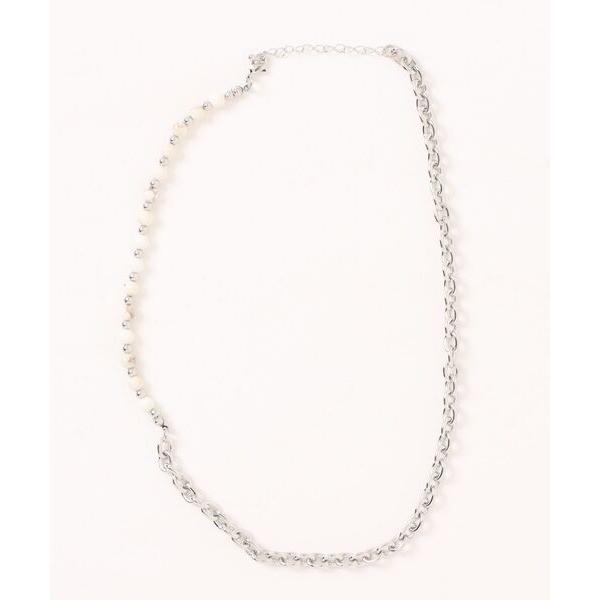 ネックレス an meets zakka パール切替チェーンネックレス(50cm) レディース メン...