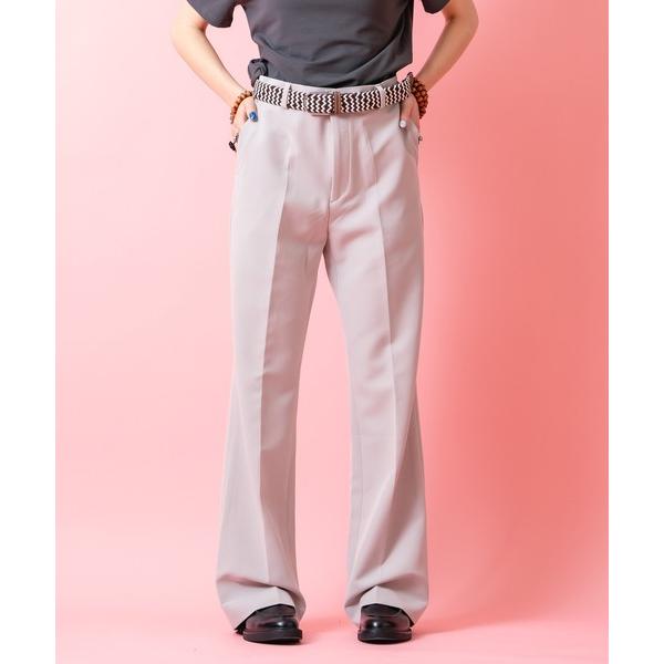 スラックス a.p.o.v. センタープレスフレアスラックス メンズ レディース
