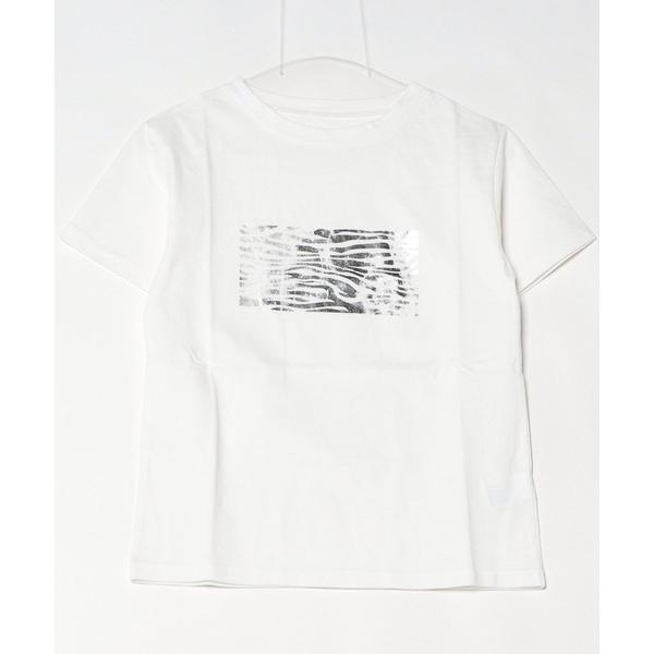 tシャツ 綿天竺コンパクト柄箔Tシャツ レディース