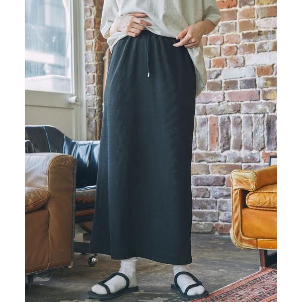 スカート カットリブ Iライン ロングスカート