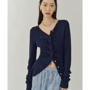 カーディガン Everyday slim fit frills cardigan/エブリデイスリム