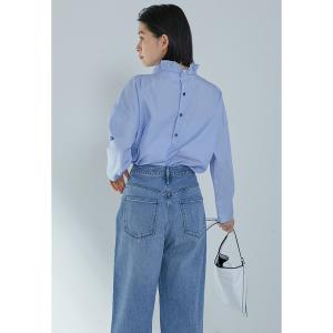 ブラウス シャツ 「富岡佳子×1er Arrondissement」スタンドラッフルカラーブラウス レディース