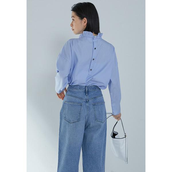 ブラウス シャツ 「富岡佳子×1er Arrondissement」スタンドラッフルカラーブラウス ...