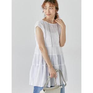 ブラウス シャツ シャーリングティアードブラウス「2025summer catalog item」 レディース